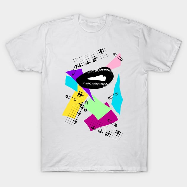 Punk Pop Lips T-Shirt by Tiggy Pop